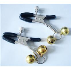 Gold Nipple clamps with cowbell MS7163