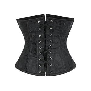 26 Spiral Steel Boned Brocade Corset N23657