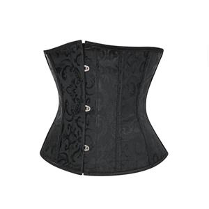 26 Spiral Steel Boned Brocade Corset N23657