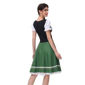 Women's Black and Green Dress Adult Beer Girl Oktoberfest Serving Costume 23551