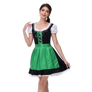 German Munich Beer Festival Stage Performance Costume Maid Costume Short-Sleeved Dress N23564