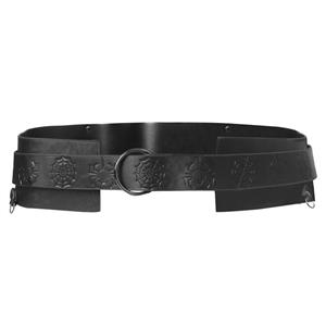 Viking Renaissance Leather Belt Medieval Style Waist Cinch for Costume Accessories N23695