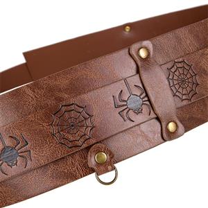 Viking Renaissance Leather Belt Medieval Style Waist Cinch for Costume Accessories N23696