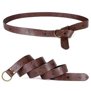 Viking Renaissance Leather Belt Medieval Style Waist Cinch for Costume Accessories N23697