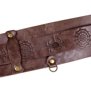 Viking Renaissance Leather Belt Medieval Style Waist Cinch for Costume Accessories N23697