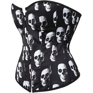 Sexy Black Skull Day of The Dead Halloween Costume Corset  N23663