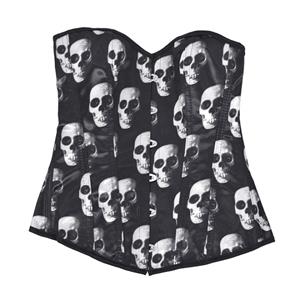 Sexy Black Skull Day of The Dead Halloween Costume Corset  N23663