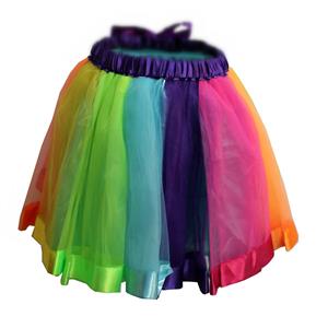 Multicolor Double Layered Gauze Bow-knot Outer Elastic Band High-waisted Mini Skirt HG20209