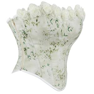 Matcha Color Women's Upper Body Tube Top Corset Palace Body Shaping Lace Corset  N23632