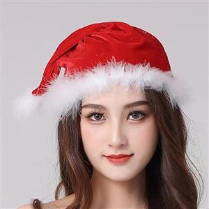 Plush and Velvet Santa Hat HG23589