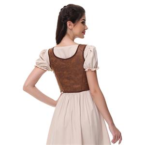 Renaissance Costume Women Pirate Medieval Viking Floral Corset Top Ren Faire Vest Victorian N23651