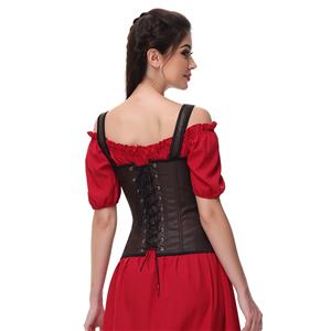 Renaissance Costume Women Pirate Medieval Viking Floral Corset Top Ren Faire Vest Victorian N23654