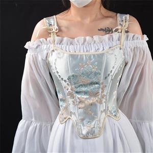 Bustier Tops for Women Renaissance Floral Lace Up Bodyshaper Corset ? N23620