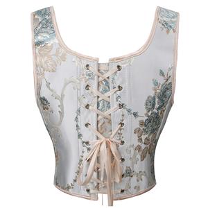 Bustier Tops for Women Renaissance Floral Lace Up Bodyshaper Corset ? N23620