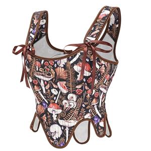 Bustier Tops for Women Renaissance Floral Lace Up Bodyshaper Corset ? N23656