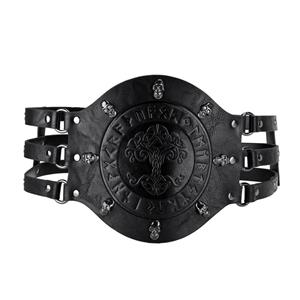 Viking Waist Belt - Intricate Medieval Embossed Design for Halloween Cosplay & Steampunk Warrior Costumes N23692