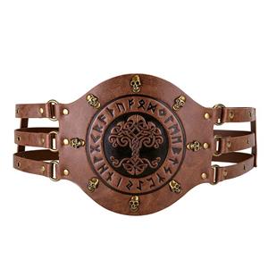 ?Medieval Viking belt, Steampunk waist cincher, Embossed leather corset, Halloween costume accessory, Cosplay warrior gear, Renaissance fair attire, LARP accessories, Handcrafted Viking gear, Armor belt details, Retro-futuristic fashion #N23693