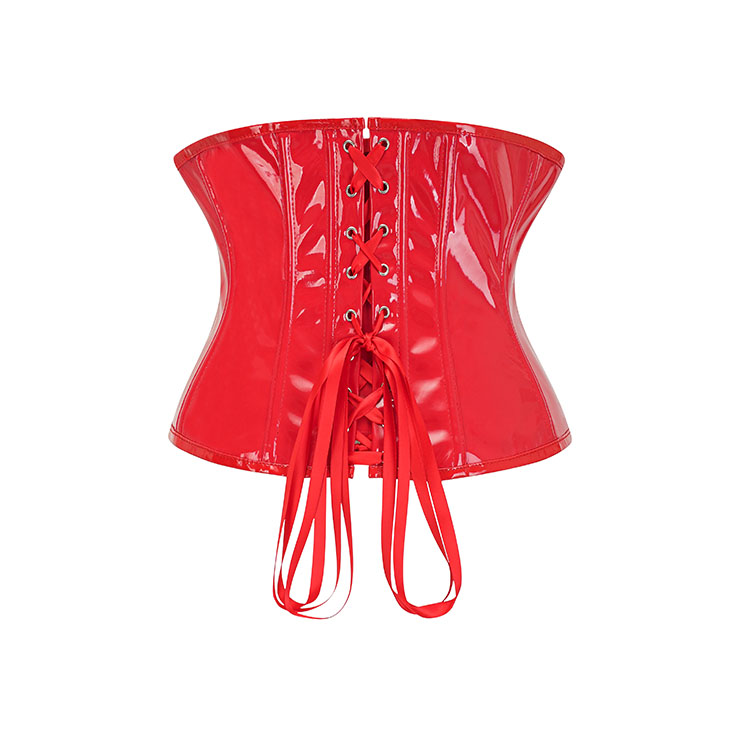 Route 666 Red Triple Buckle Underbust Corset