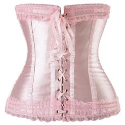 Elegant pink satin Corset M2681