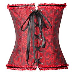 Embroidered Burlesque Corset M4069