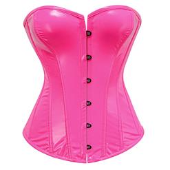 Leather Corset, Strapless Corset, Leather Zipper Corset #N23614