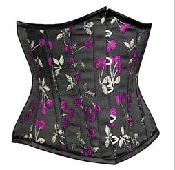 Cherry Brocade Underbust Corset N2645