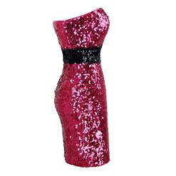 Bandeau Minidress with sequins N5412