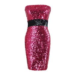 Bandeau Minidress with sequins N5412