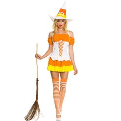 Candy Corn Cutie Witch Costume, Candy Corn Halloween Costume, Candy Corn Girl Costume, #N9187