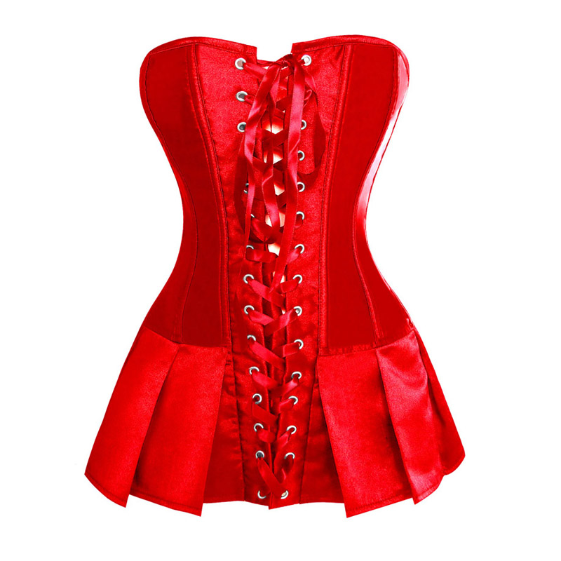 Красное платье корсет