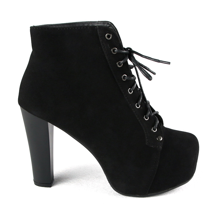 Black Suede HighHeeled Boots SWB80016Ladies B